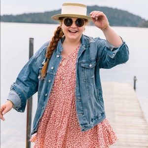 red floral free people mini dress